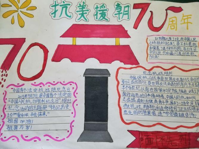 致抗美援朝争做时代新人小学生手抄报 小学生手抄报