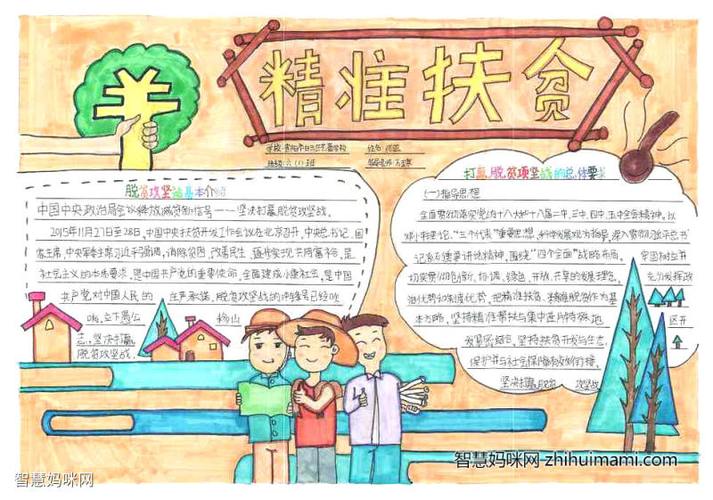 精准扶贫助学手抄报 手抄报简单又好看