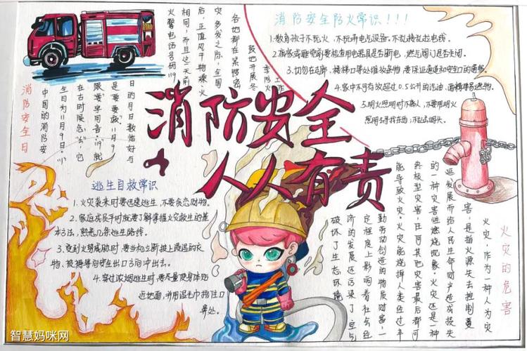 高难度119消防安全手抄报 消防安全手抄报