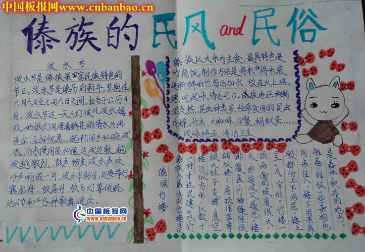 各民族民风民俗的手抄报 民风民俗手抄报