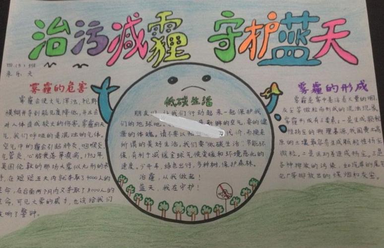 关于雾霾保护坏境的手抄报 保护环境的手抄报