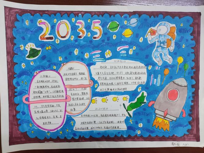 畅想2035年后的自己手抄报 5年级手抄报