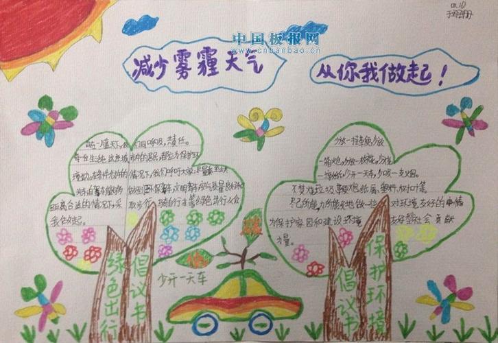 关于雾霾保护坏境的手抄报 保护环境的手抄报