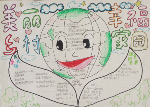 美丽乡村未来家园的主题画手抄报 保护家园的手抄报