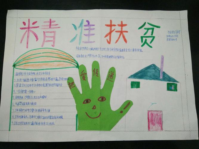 精准扶贫助学手抄报 手抄报简单又好看
