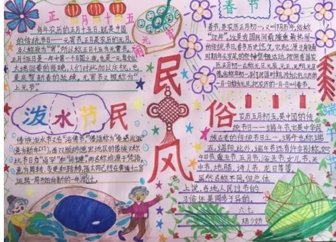 各民族民风民俗的手抄报 民风民俗手抄报