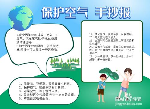 关于雾霾保护坏境的手抄报 保护环境的手抄报