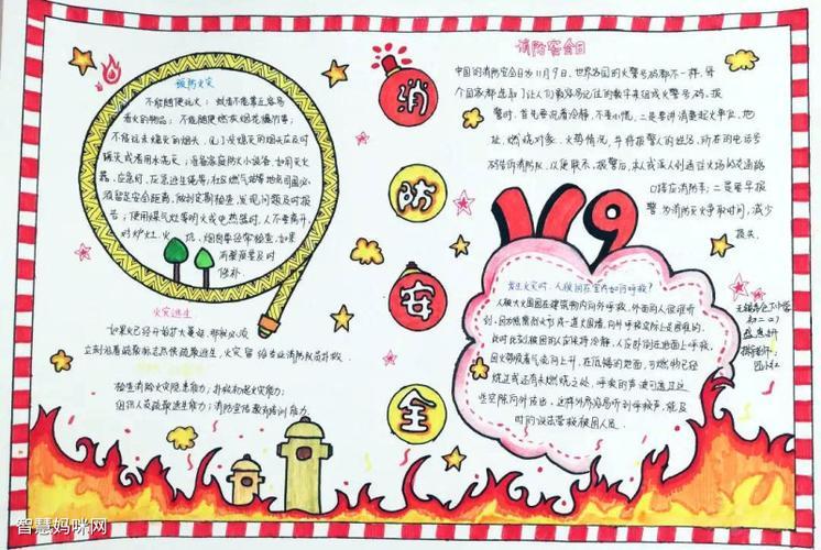高难度119消防安全手抄报 消防安全手抄报