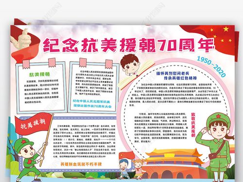 中国人民志愿军抗美援朝出战70周年手抄报 70周年手抄报