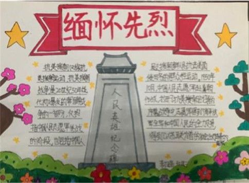 中国人民志愿军抗美援朝70周年的手抄报 70周年手抄报