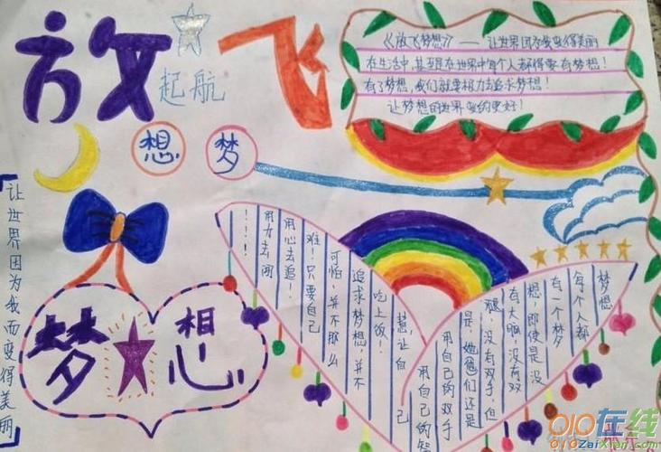 关于快乐阅读放飞梦想主题手抄报 放飞梦想手抄报