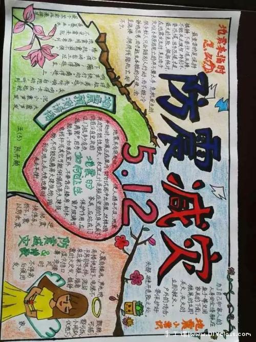 防震减灾类主题绘画或手抄报 防震减灾手抄报