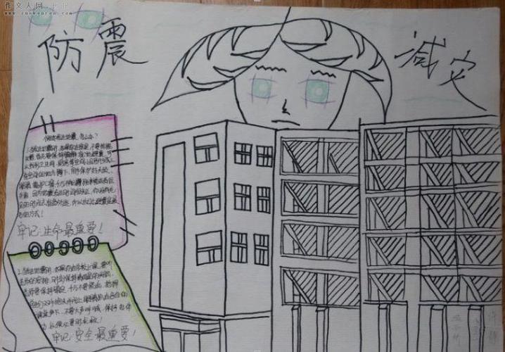 防震减灾类主题绘画或手抄报 防震减灾手抄报