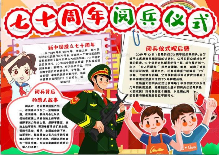 国庆大阅兵手抄报 国庆手抄报