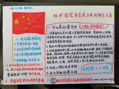 反间谍人人有责手抄报 手抄报图片大全集