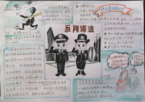 反间谍人人有责手抄报 手抄报图片大全集