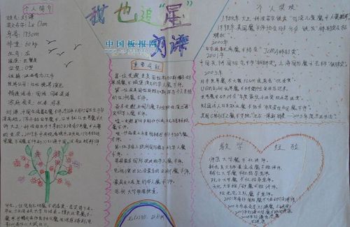 我也追星鹿晗手抄报 我也追星手抄报