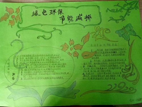 有关于节能减排生态绿色的手抄报 节能减排手抄报