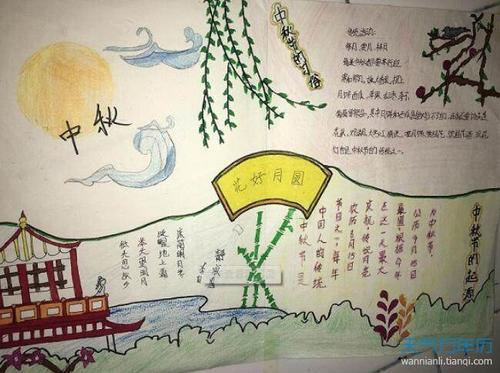 一年级中秋节最简单的手抄报 一年级中秋手抄报
