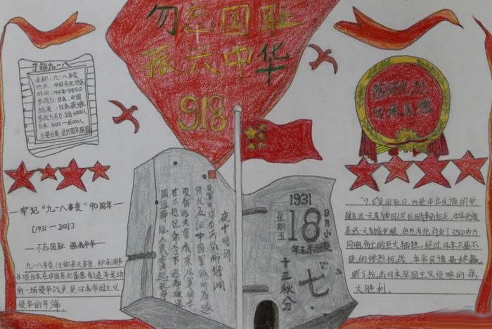 勿忘国耻纪念918手抄报 勿忘国耻手抄报