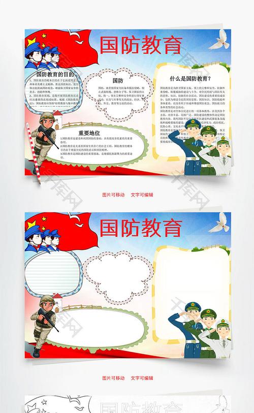 国防安全住我心手抄报 防安全手抄报