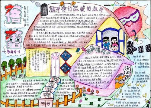 防范灾害风险建设美好家园手抄报 好家风手抄报