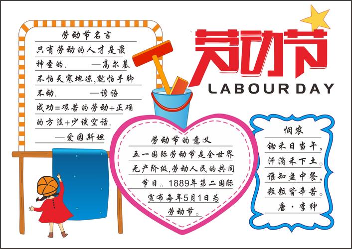 五一劳动节简单绘画手抄报 五一劳动节手抄报