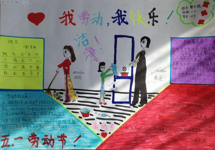 五一劳动节简单绘画手抄报 五一劳动节手抄报