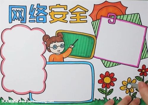 网络安全简单又漂亮的手抄报 网络安全手抄报