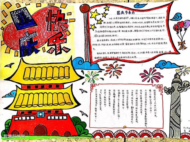 庆祝国庆爱我的祖国六年级的手抄报 庆祝国庆手抄报