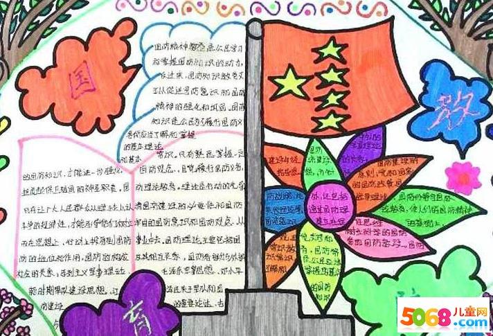 国防安全住我心手抄报 防安全手抄报