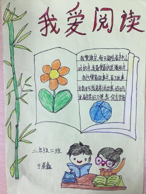 五年级我爱读书简易手抄报 我爱读书手抄报