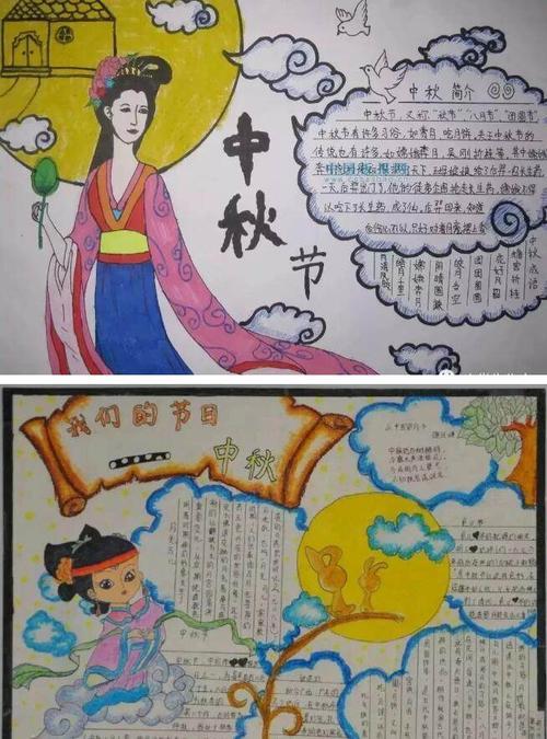 世界上最漂亮的二年级中秋节手抄报 二年级中秋手抄报