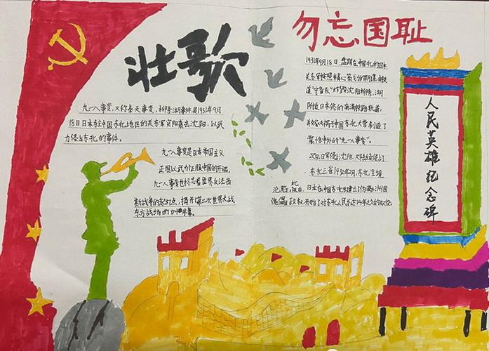 勿忘国耻纪念918手抄报 勿忘国耻手抄报
