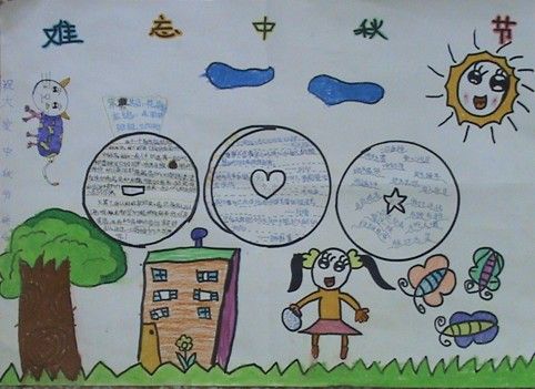适合三年级学生画的中秋节手抄报 三年级学生手抄报