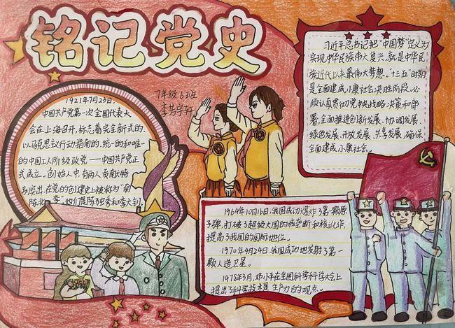 一等奖学党史爱祖国手抄报 一等奖手抄报