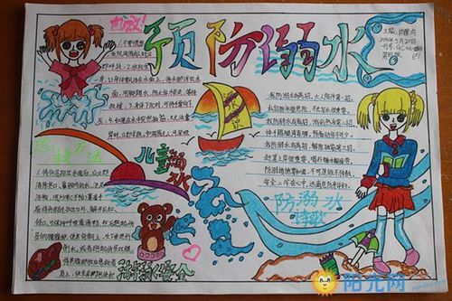小学一二年级防溺水手抄报 小学一年级手抄报