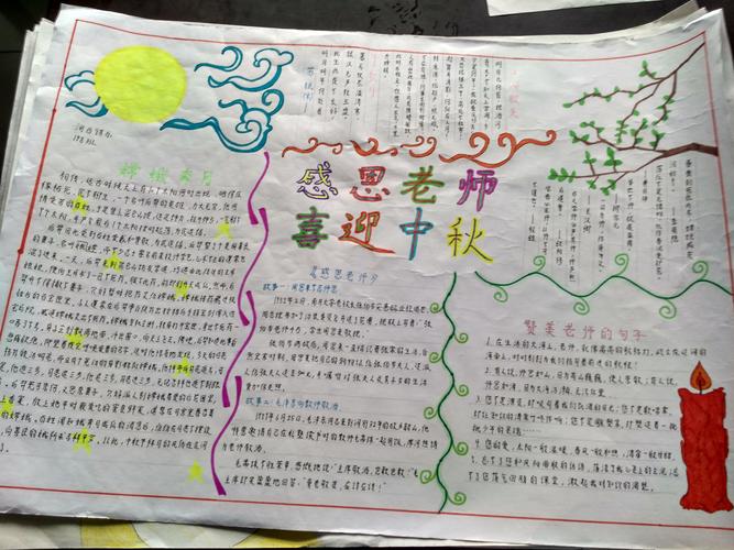 教师节和中秋节画一幅手抄报 教师节手抄报
