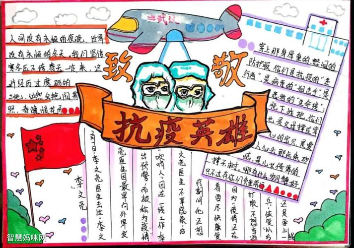 哀悼抗疫英雄手抄报 英雄手抄报