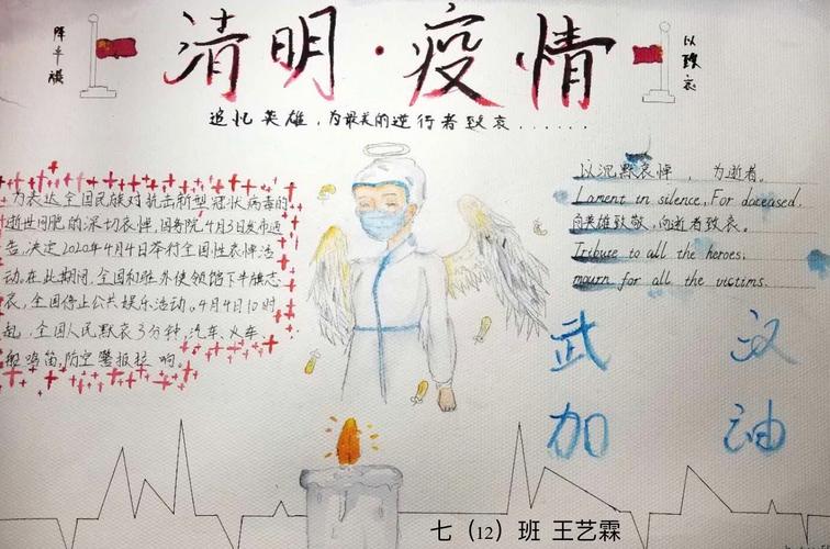 哀悼抗疫英雄手抄报 英雄手抄报