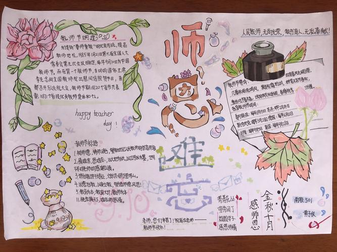 难忘师恩感恩培养的手抄报 难忘师恩手抄报