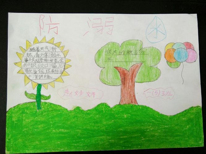 小学一二年级防溺水手抄报 小学一年级手抄报