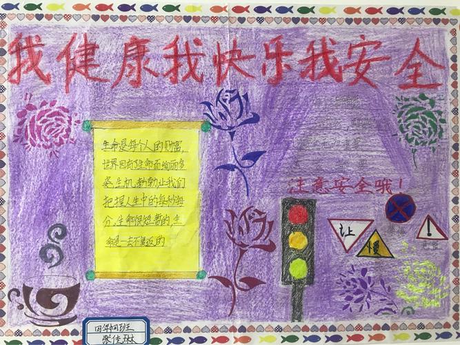 我健康我安全的手抄报 安全的手抄报