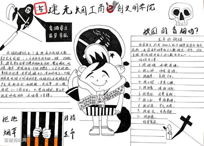 无烟日手抄报简单又漂亮 无烟日手抄报简单又漂亮黑白 