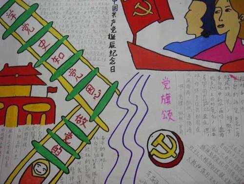 一等奖学党史爱祖国手抄报 一等奖手抄报