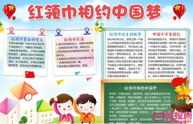关于红领巾展望2035的手抄报 红领巾手抄报