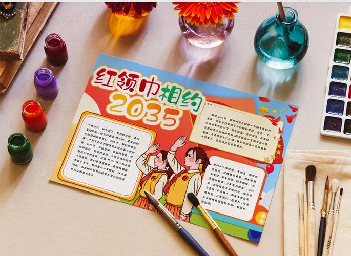 关于红领巾展望2035的手抄报 红领巾手抄报