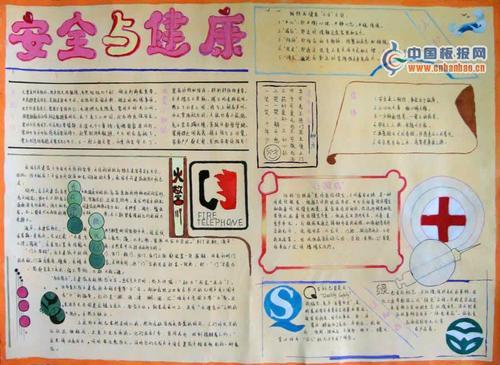 我健康我安全的手抄报 安全的手抄报