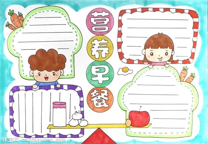 一份健康的早餐手抄报 健康的手抄报