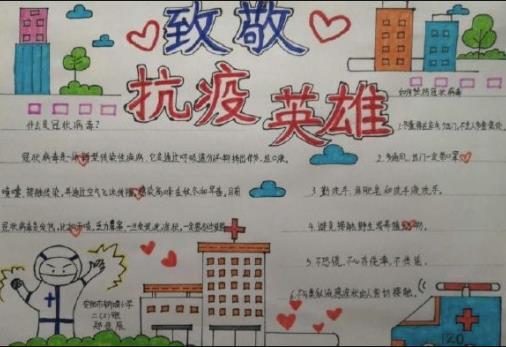 哀悼抗疫英雄手抄报 英雄手抄报